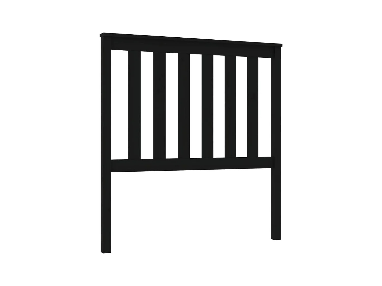Tête de lit Noir 96x6x101 cm Bois massif de pin POI55556 BonneVie Meuble