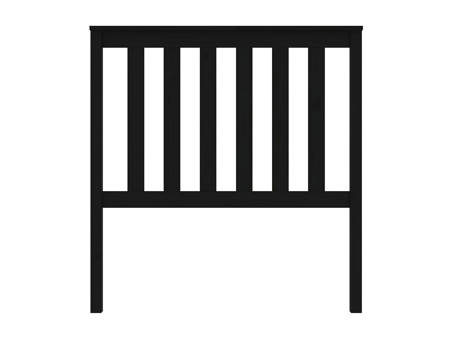 Testiera | Testata del letto per Letto Nera 96x6x101 cm in Legno Massello di Pino