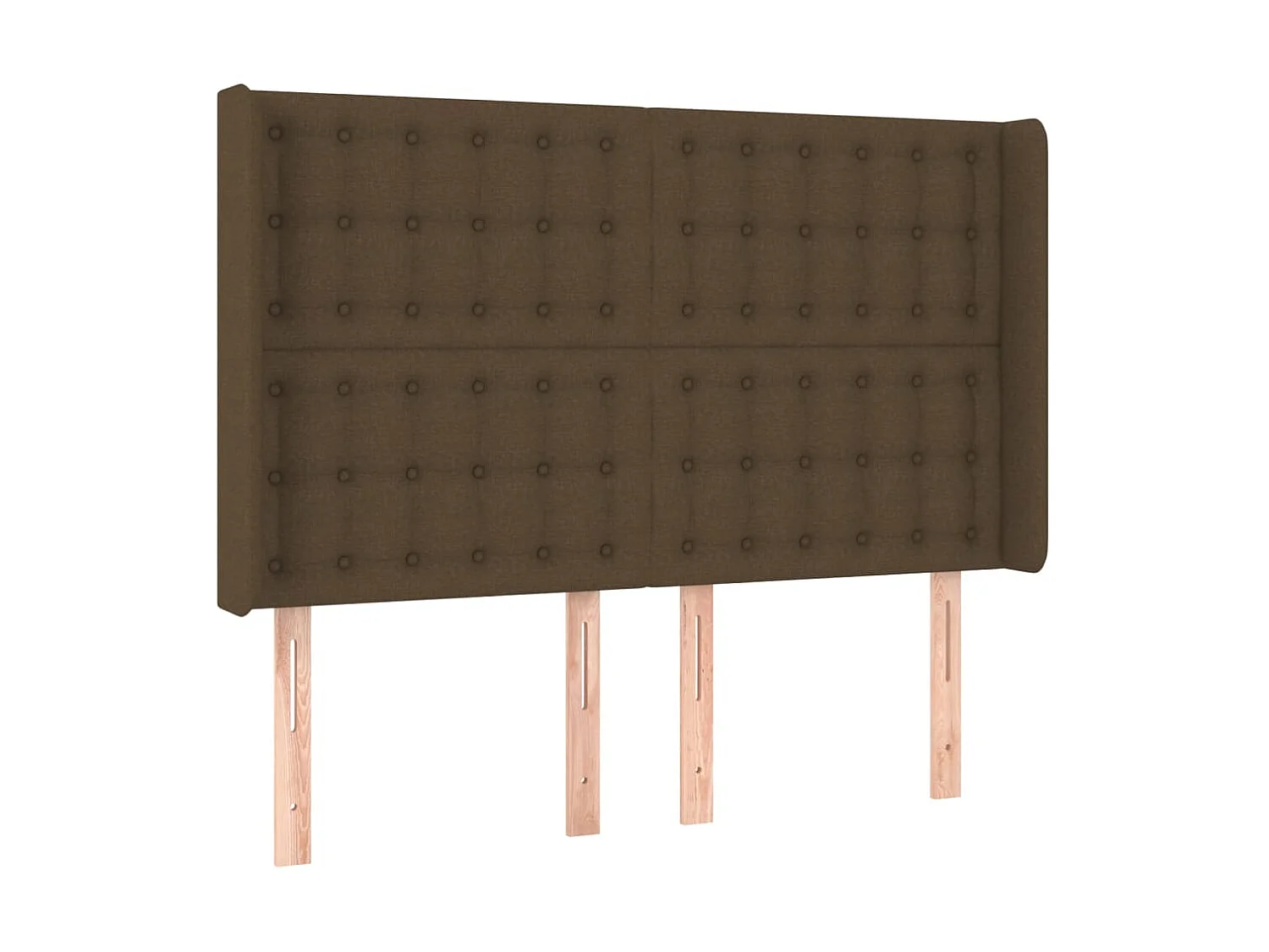 Tête de lit à LED Marron foncé 147x16x118/128 cm Tissu POI24884 BonneVie Meuble
