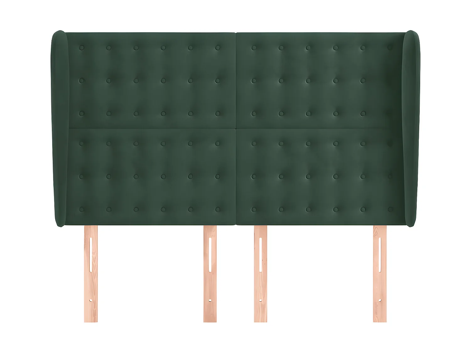 Tête de lit avec oreilles Vert foncé 147x23x118,128 cm Velours LKC61832 BonneVie Meuble