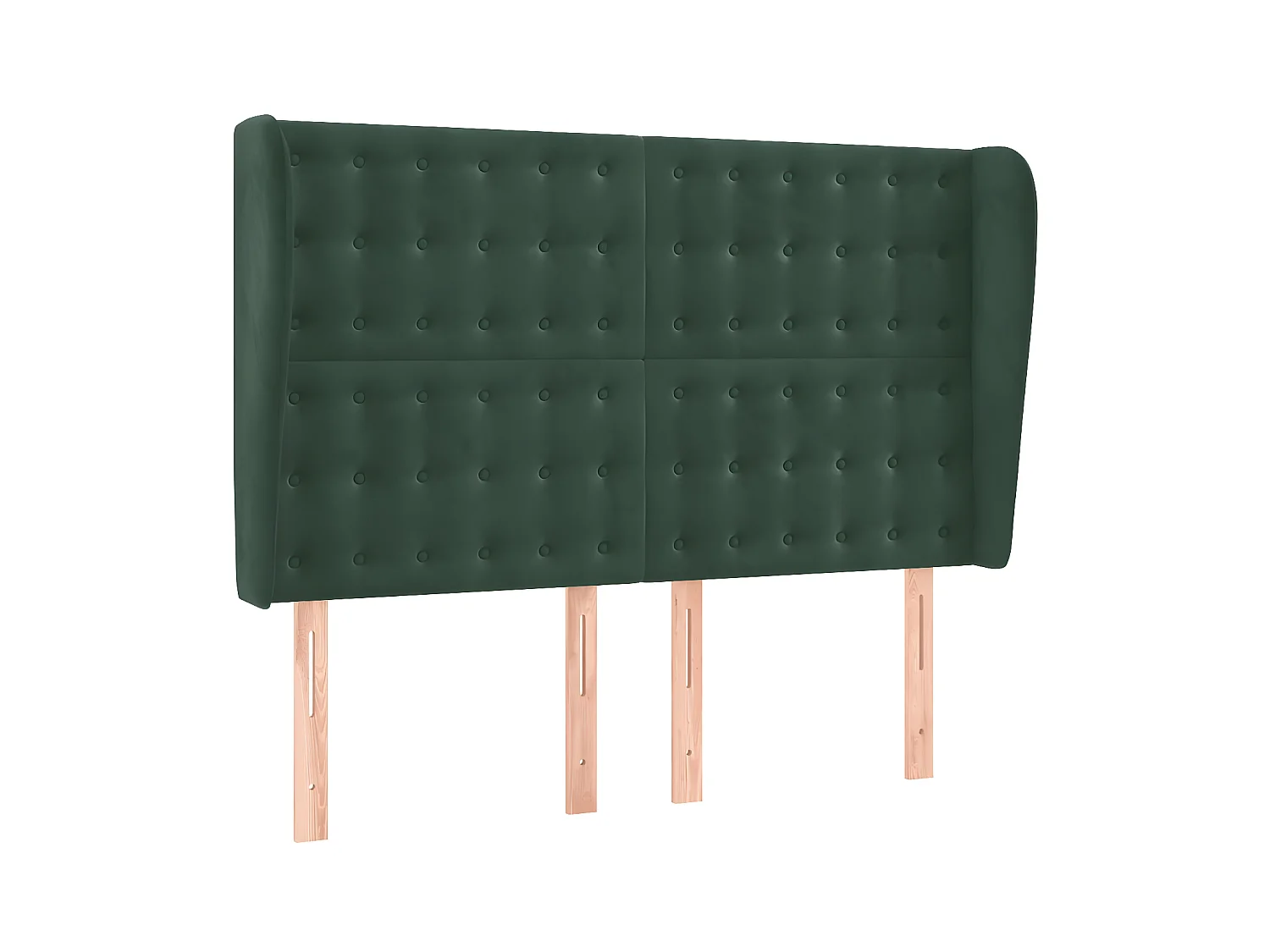 Tête de lit avec oreilles Vert foncé 147x23x118,128 cm Velours LKC61832 BonneVie Meuble