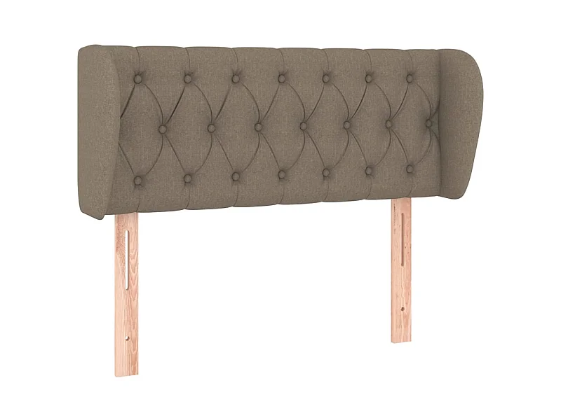 Tête de lit avec oreilles Taupe 93x23x78/88 cm Tissu POI90663 BonneVie Meuble