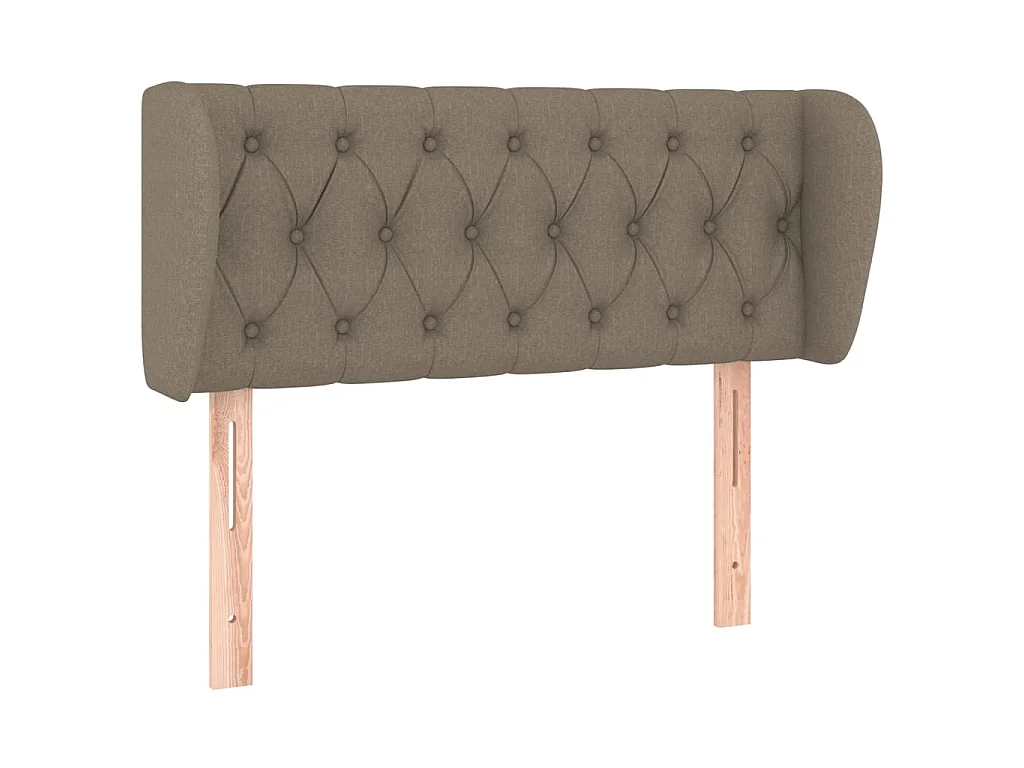 Tête de lit avec oreilles Taupe 93x23x78/88 cm Tissu POI90663 BonneVie Meuble