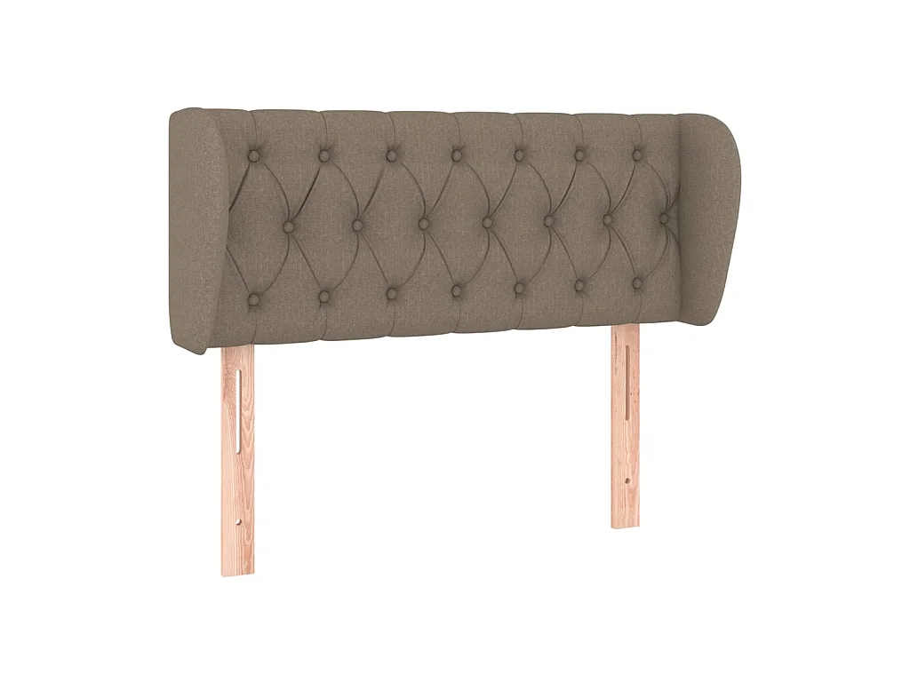 Tête de lit avec oreilles Taupe 93x23x78/88 cm Tissu POI90663 BonneVie Meuble