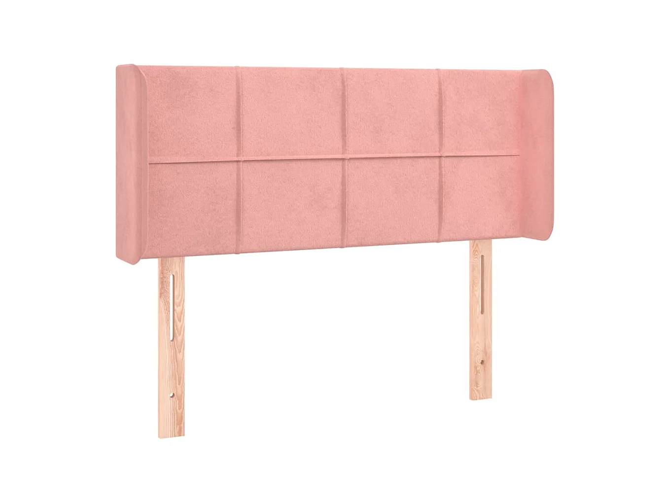 Tête de lit avec oreilles Rose 93x16x78/88 cm Velours POI14625 BonneVie Meuble