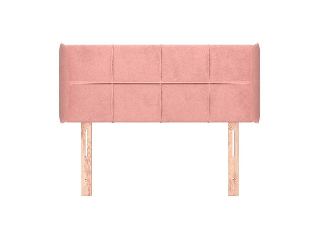 Kopfteil,Bettkopfteil mit Ohren Rosa 93x16x78/88 cm Samt -gkd785358