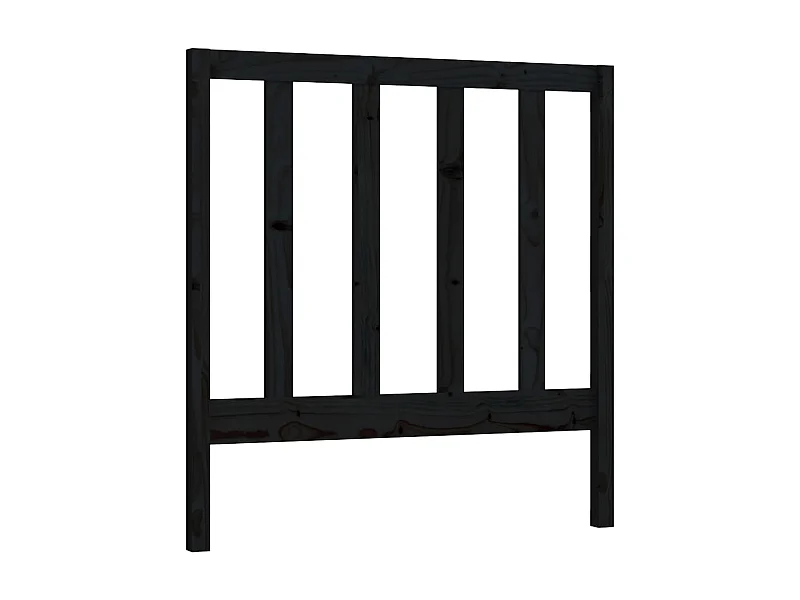 Cabeceira de cama 95x4x100 cm pinho maciço preto PT919283