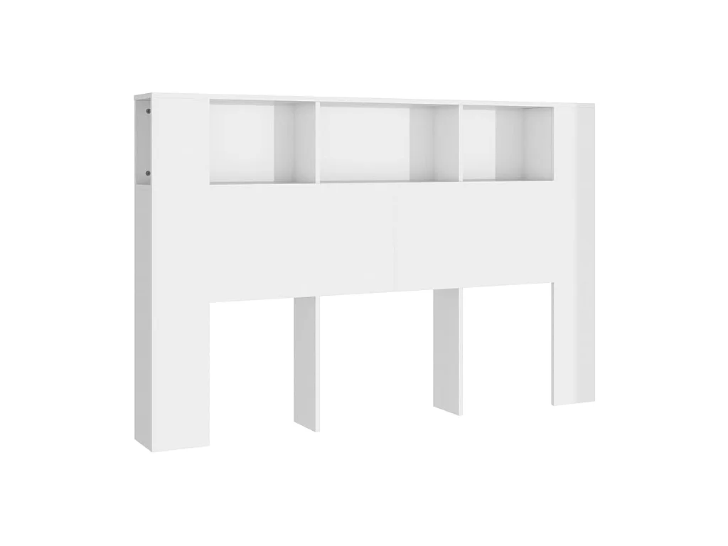 Testiera | Testata del letto con Scomparti Bianco Lucido 160x18,5x104,5 cm