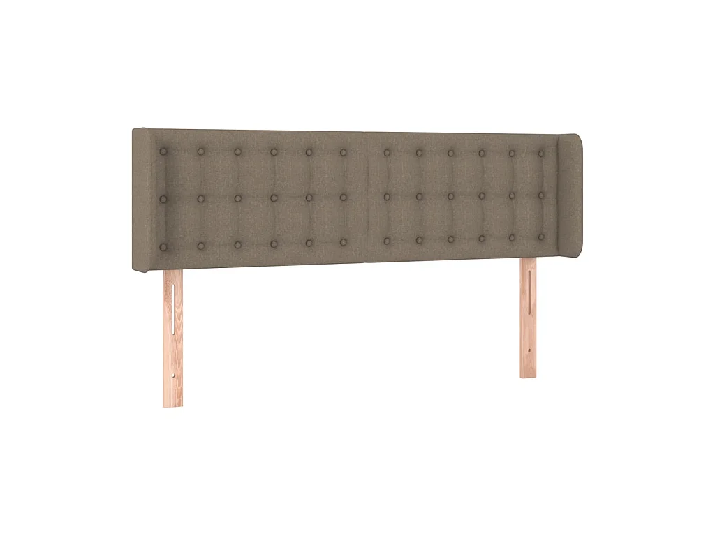 Tête de lit avec oreilles Taupe 147x16x78/88 cm Tissu POI47783 BonneVie Meuble