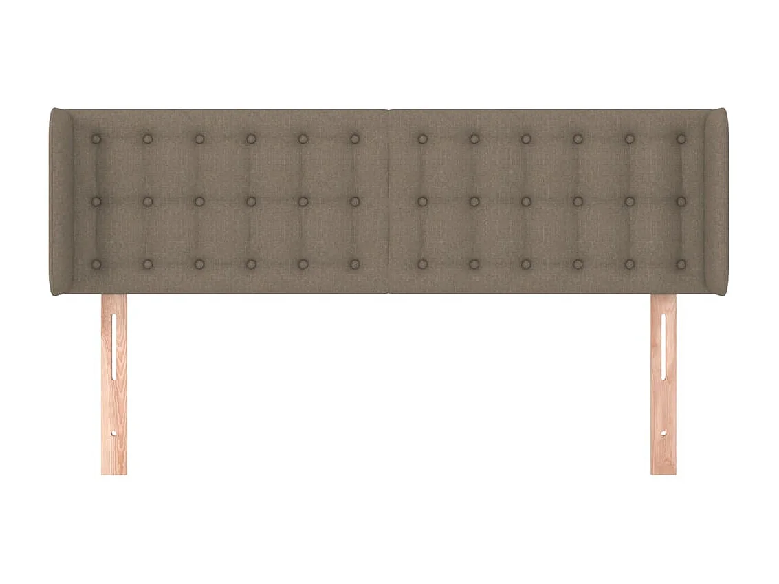 Tête de lit avec oreilles Taupe 147x16x78/88 cm Tissu POI47783 BonneVie Meuble