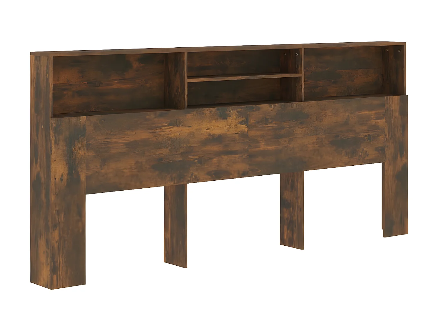 Testiera | Testata del letto con Contenitore Rovere Fumo 220x19x103,5 cm