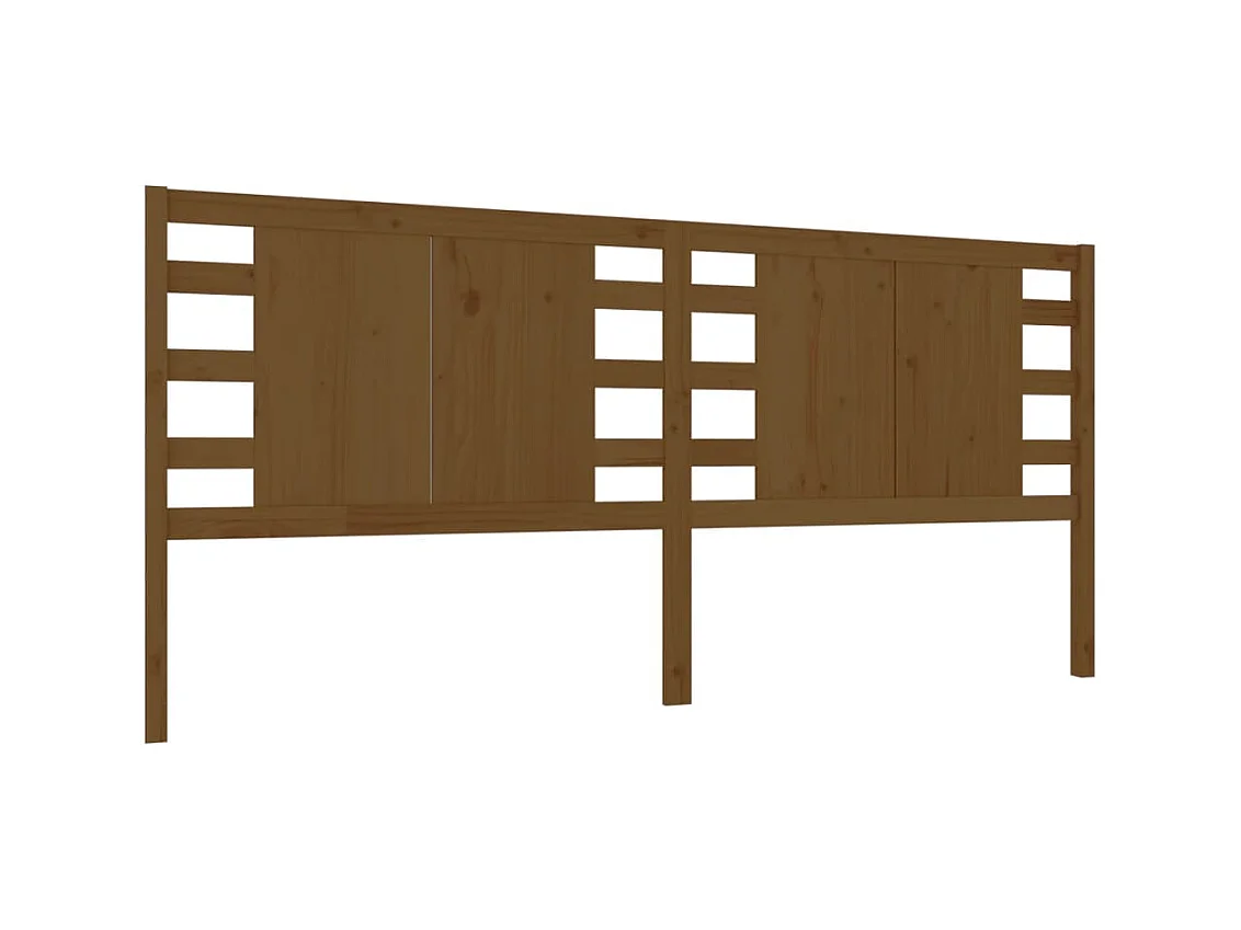 Tête de lit Marron miel 126x4x100 cm Bois massif de pin POI69591 BonneVie Meuble