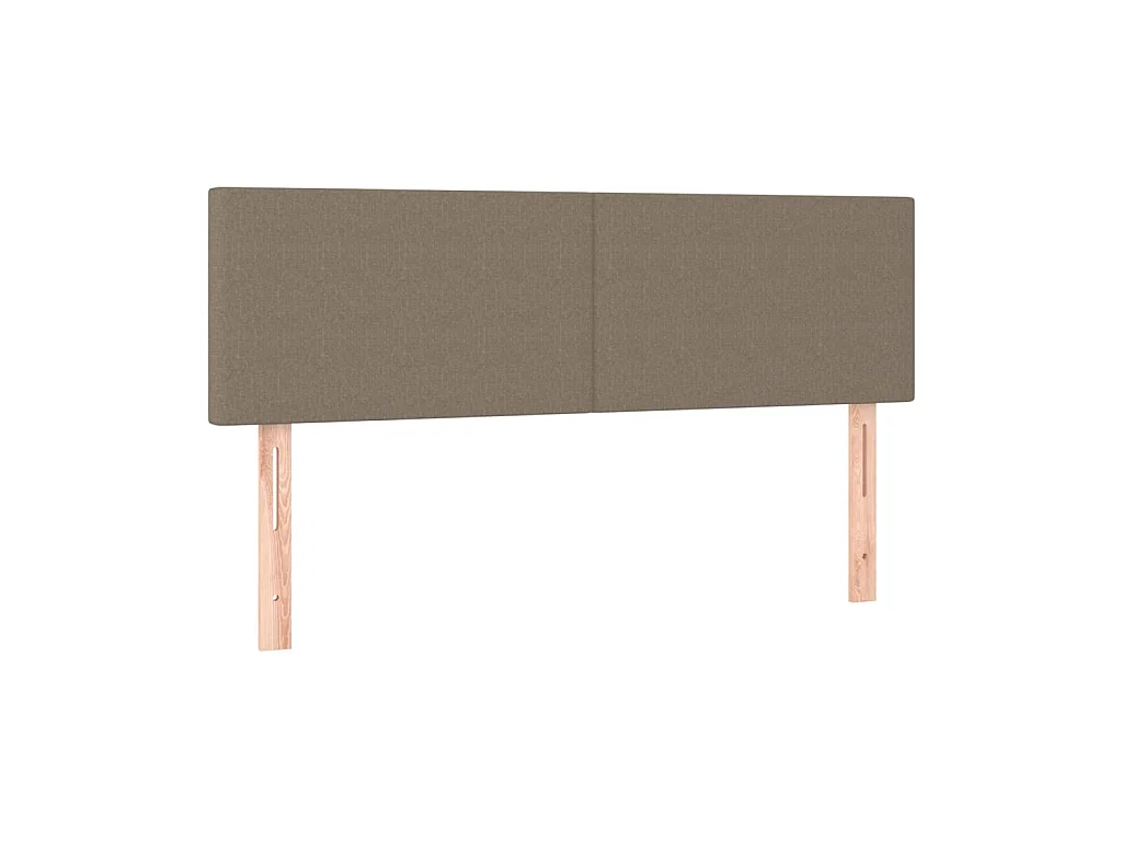 2 pcs Têtes de lit Taupe 72x5x78/88 cm Tissu POI57659 BonneVie Meuble