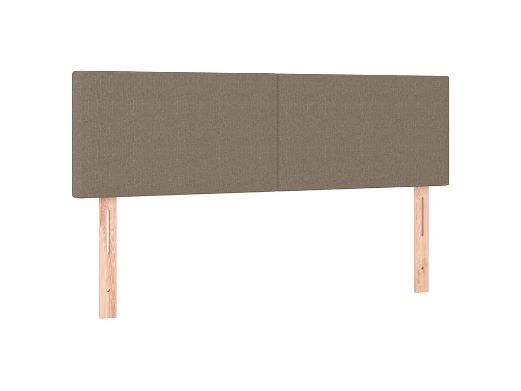 Cabeceira cama 2 pcs tecido 72x5x78/88 cm cinzento-acastanhado PT244366