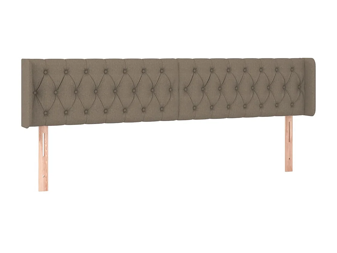 Tête de lit à LED Taupe 203x16x78/88 cm Tissu POI58425 BonneVie Meuble