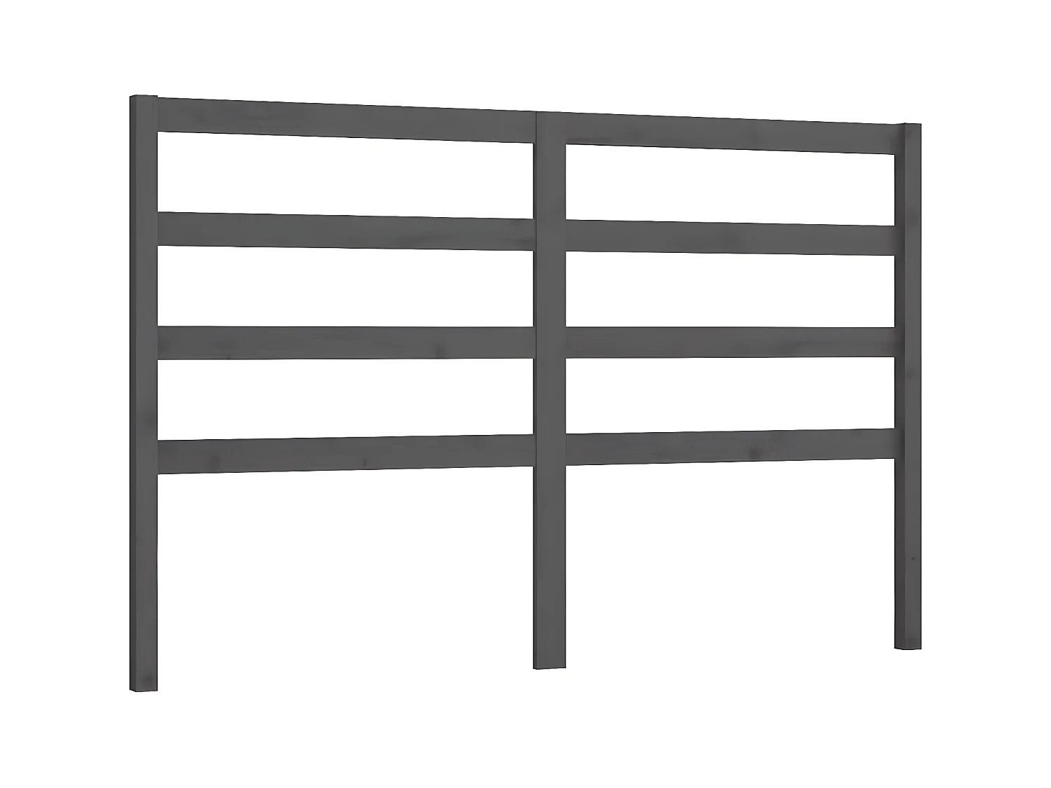 Testiera | Testata del letto per Letto Grigia 126x4x100cm in Legno Massello di Pino
