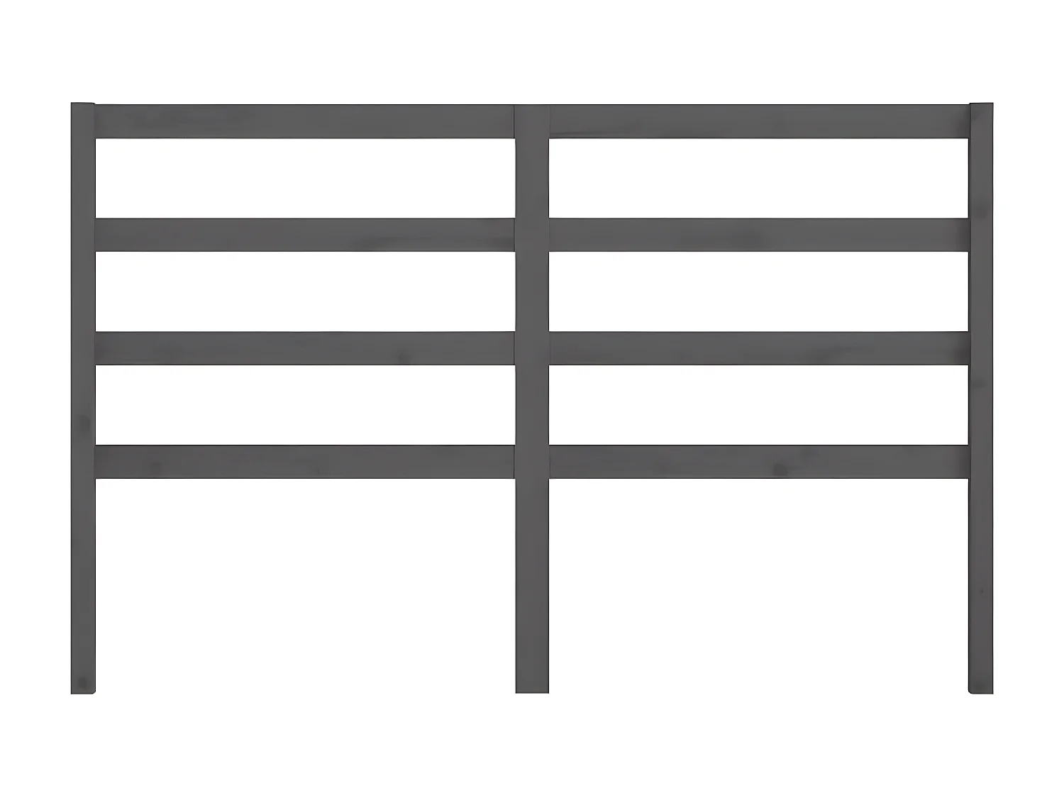 Tête de lit Gris 126x4x100 cm Bois massif de pin POI39560 BonneVie Meuble