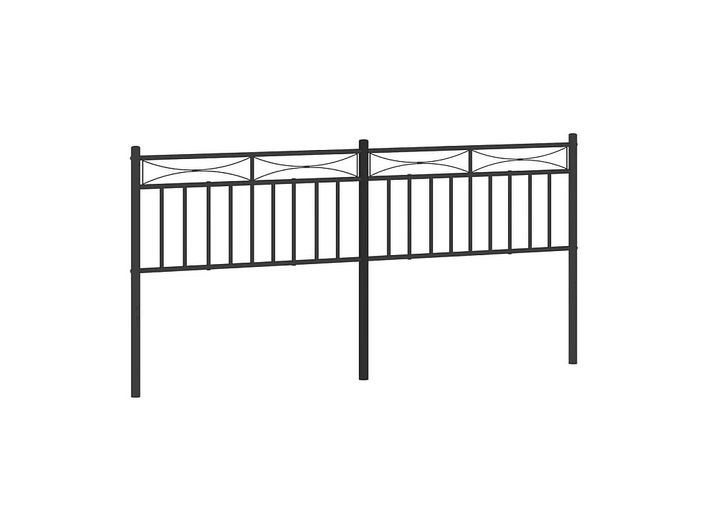 Testiera | Testata del letto in Metallo Nero 193 cm