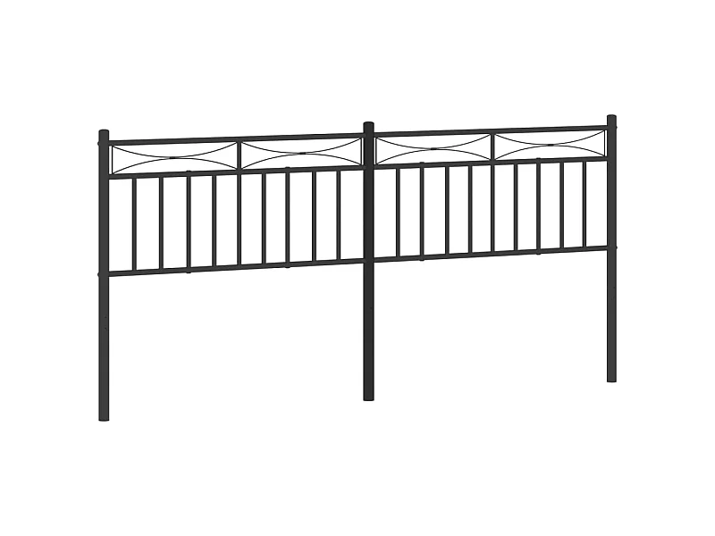 Tête de lit métal noir 193 cm POI95873 BonneVie Meuble