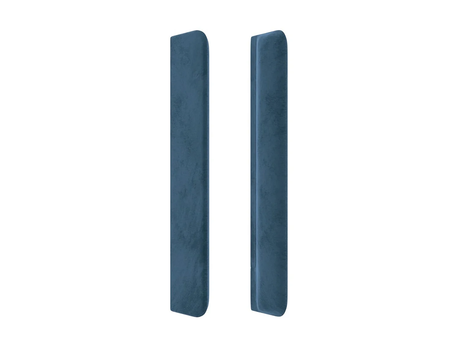 Cabeceira cama c/ luzes LED veludo 183x16x118/128cm azul-escuro PT370322