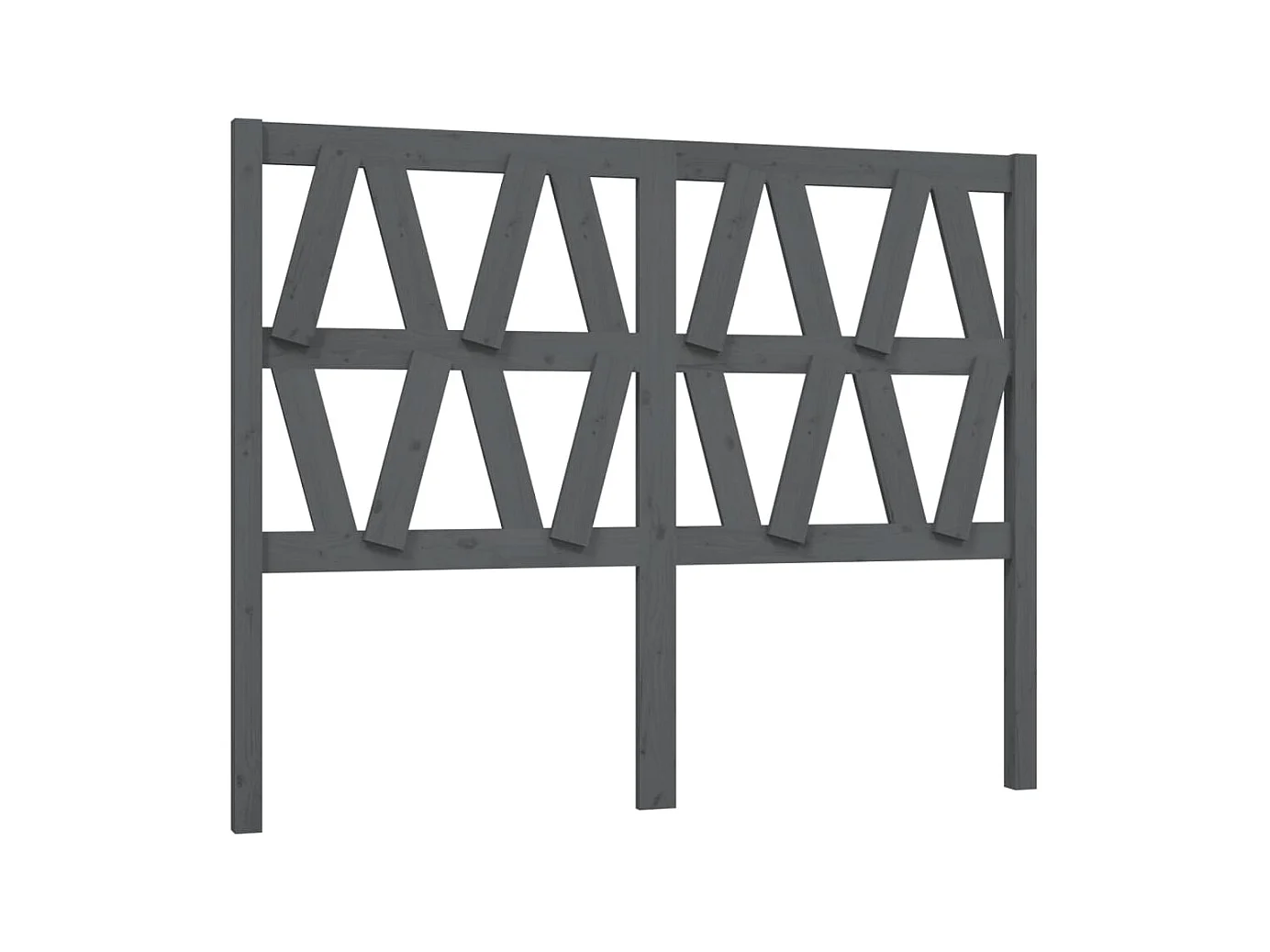 Tête de lit Gris 146x4x100 cm Bois massif de pin POI24315 BonneVie Meuble