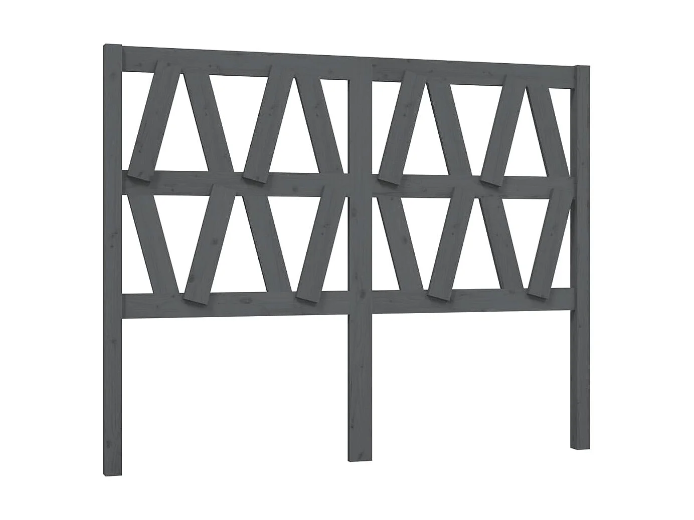 Tête de lit Gris 146x4x100 cm Bois massif de pin POI24315 BonneVie Meuble