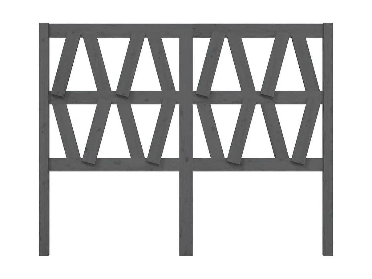 Tête de lit Gris 146x4x100 cm Bois massif de pin POI24315 BonneVie Meuble
