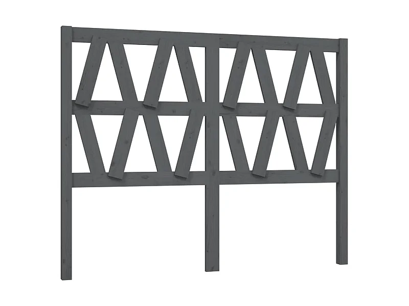 Testiera | Testata del letto per Letto Grigia 146x4x100cm in Legno Massello di Pino