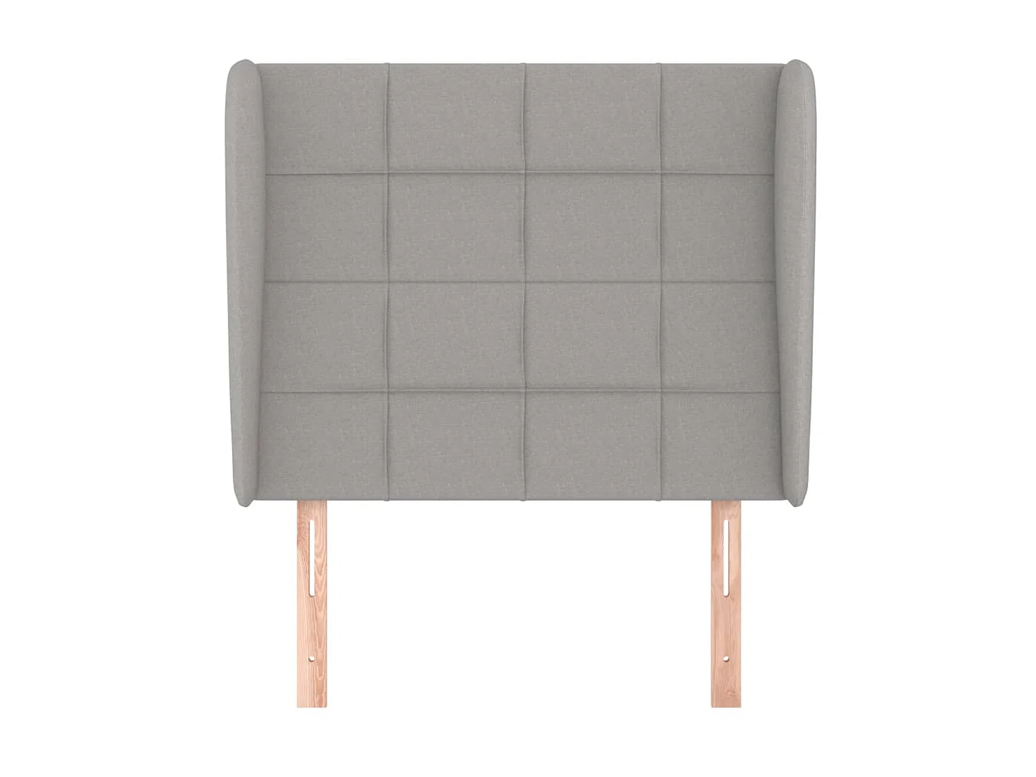 Hoofdbord met randen 93x23x118/128 cm stof lichtgrijs NL982087