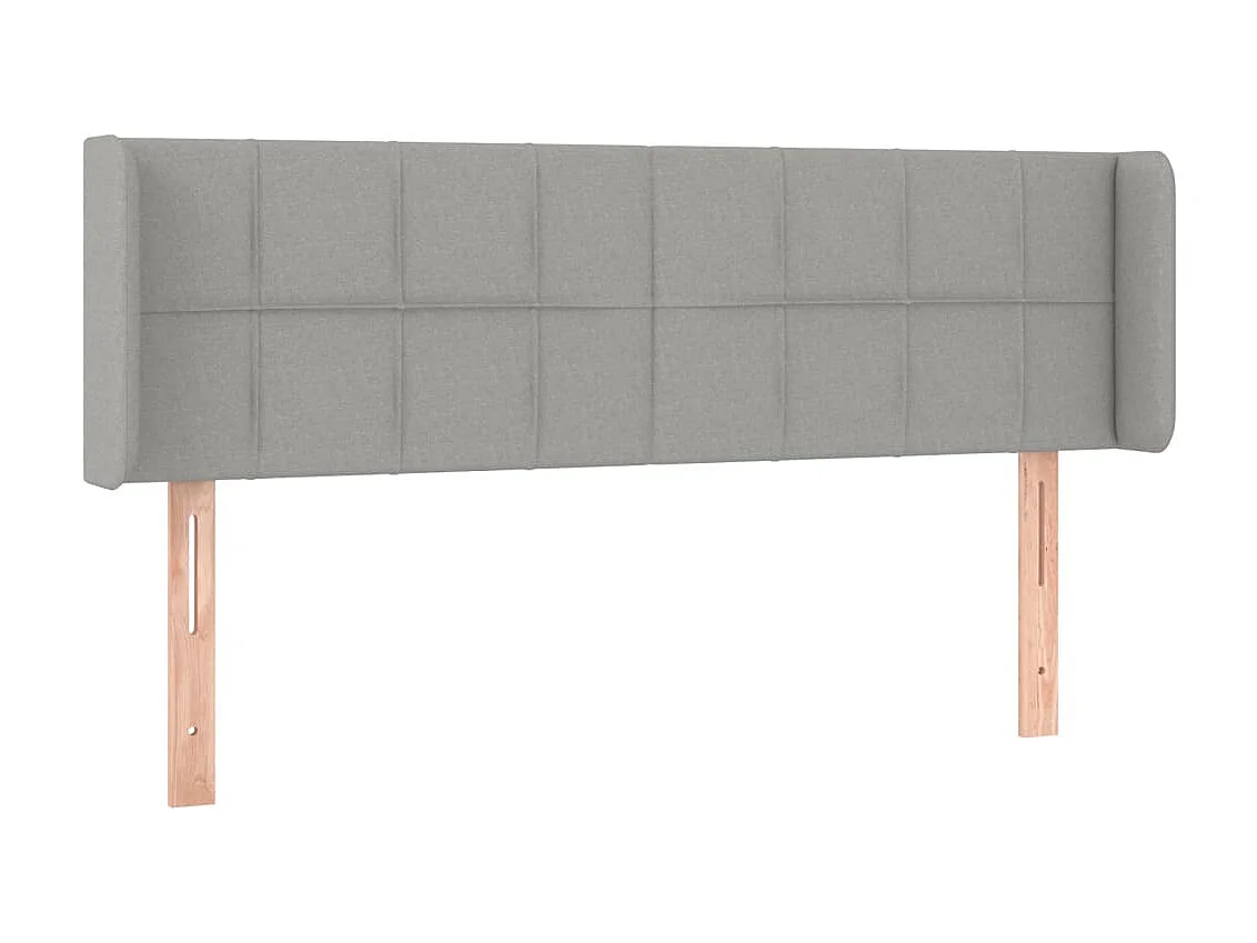 Tête de lit à LED Gris clair 147x16x78/88 cm Tissu POI19747 BonneVie Meuble
