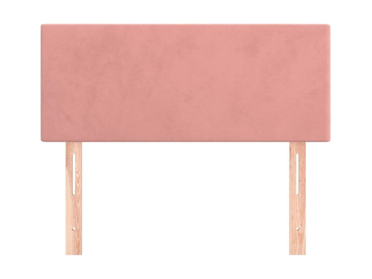 Tête de lit Rose 90x5x78/88 cm Velours POI18316 BonneVie Meuble