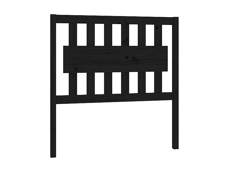 Cabecero de cama madera maciza de pino negro 95,5x4x100 cm ES82453