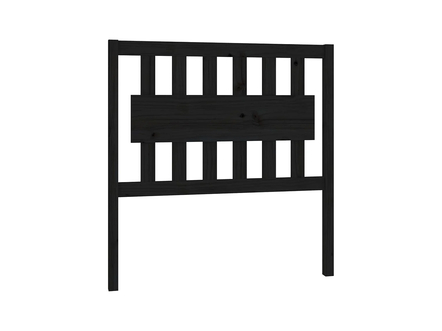 Tête de lit Noir 95,5x4x100 cm Bois massif de pin POI35340 BonneVie Meuble