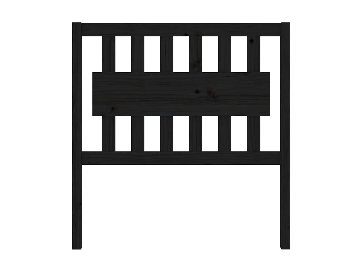 Hoofdbord 95,5x4x100 cm massief grenenhout zwart NL495217