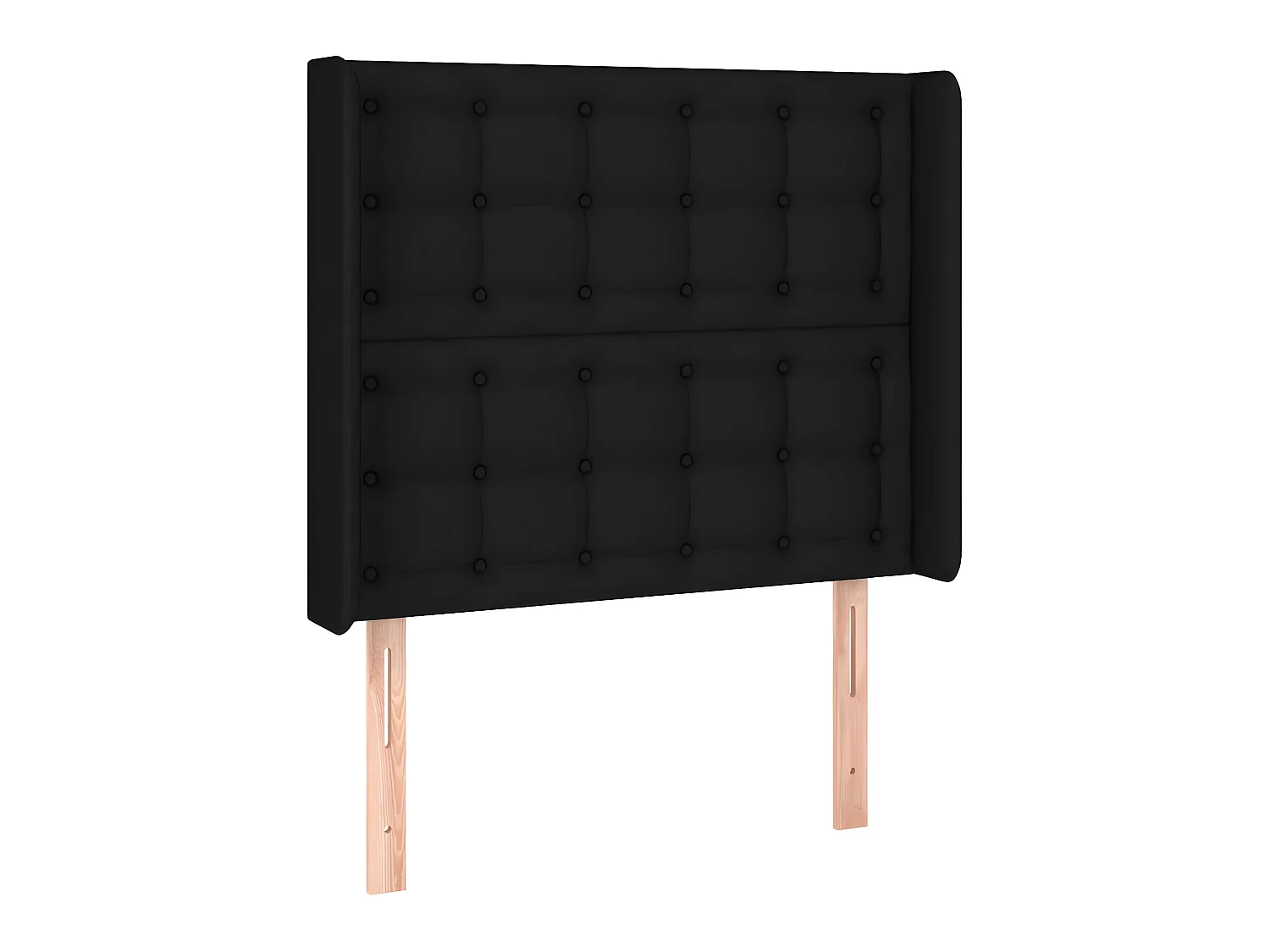Kopfteil,Bettkopfteil mit Ohren Schwarz 83x16x118/128 cm Stoff -gkd975279