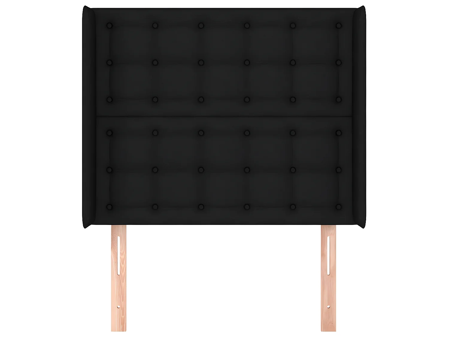 Tête de lit avec oreilles Noir 83x16x118,128 cm Tissu LKC46678 BonneVie Meuble