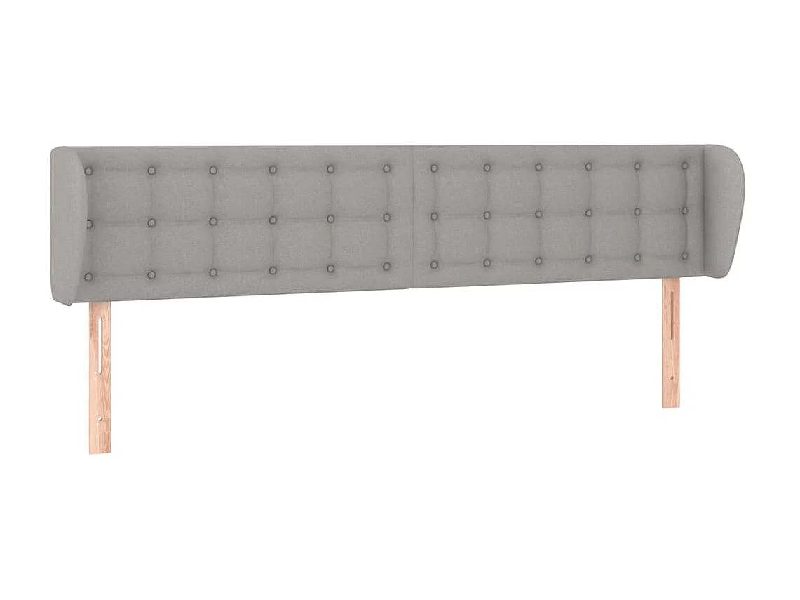 Tête de lit avec oreilles Gris clair 183x23x78,88 cm Tissu LKC45436 BonneVie Meuble