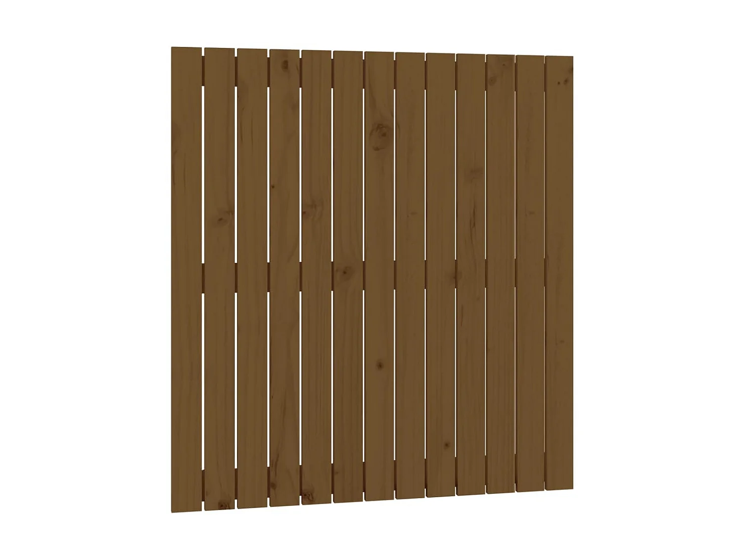 Cabecero cama pared madera maciza pino marrón miel 82,5x3x90 cm ES54089