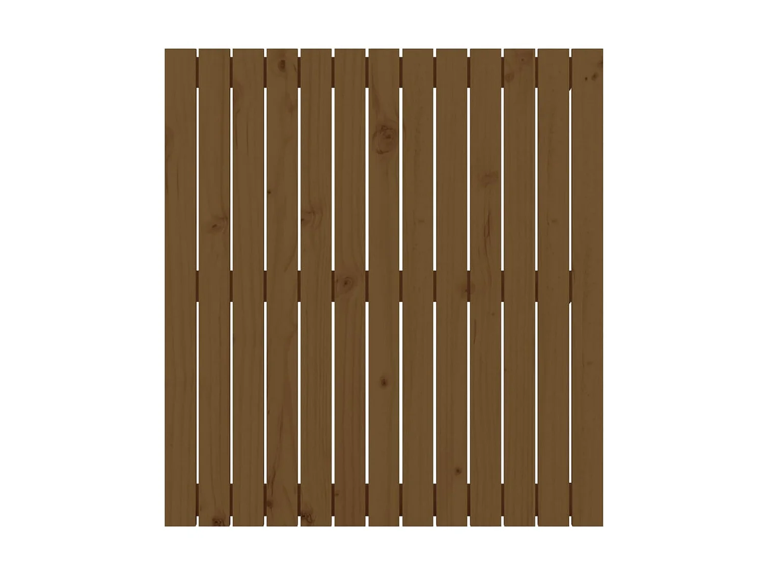 Cabecero cama pared madera maciza pino marrón miel 82,5x3x90 cm ES54089