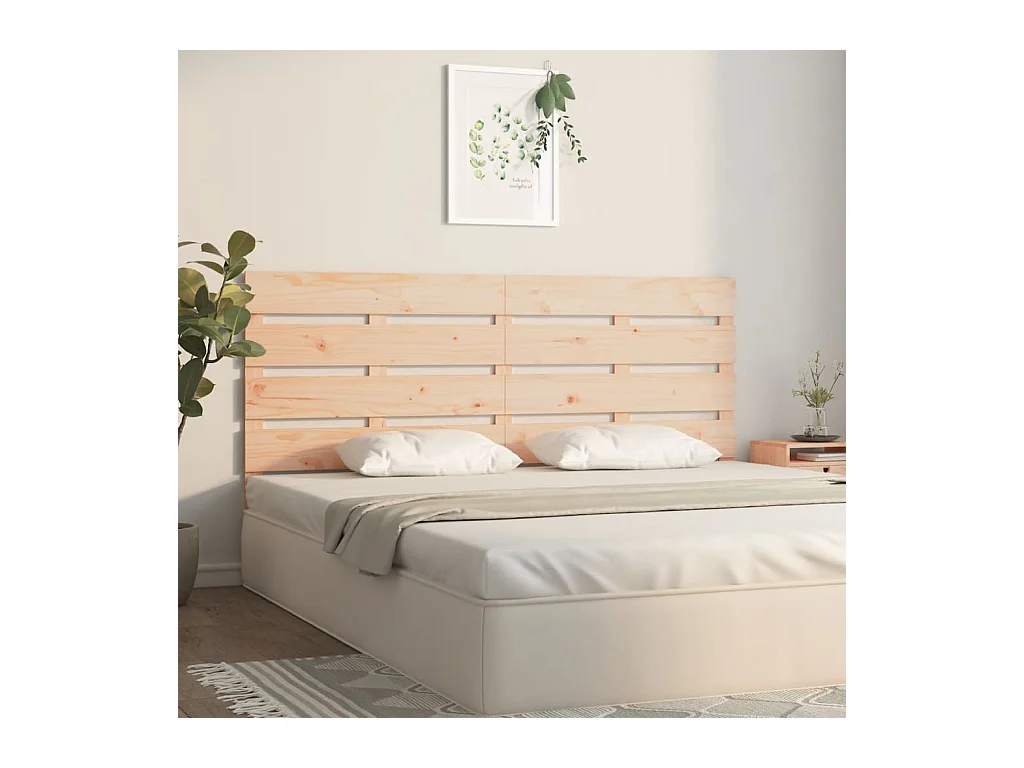 Tête de lit 120x3x80 cm Bois massif de pin POI42737 BonneVie Meuble