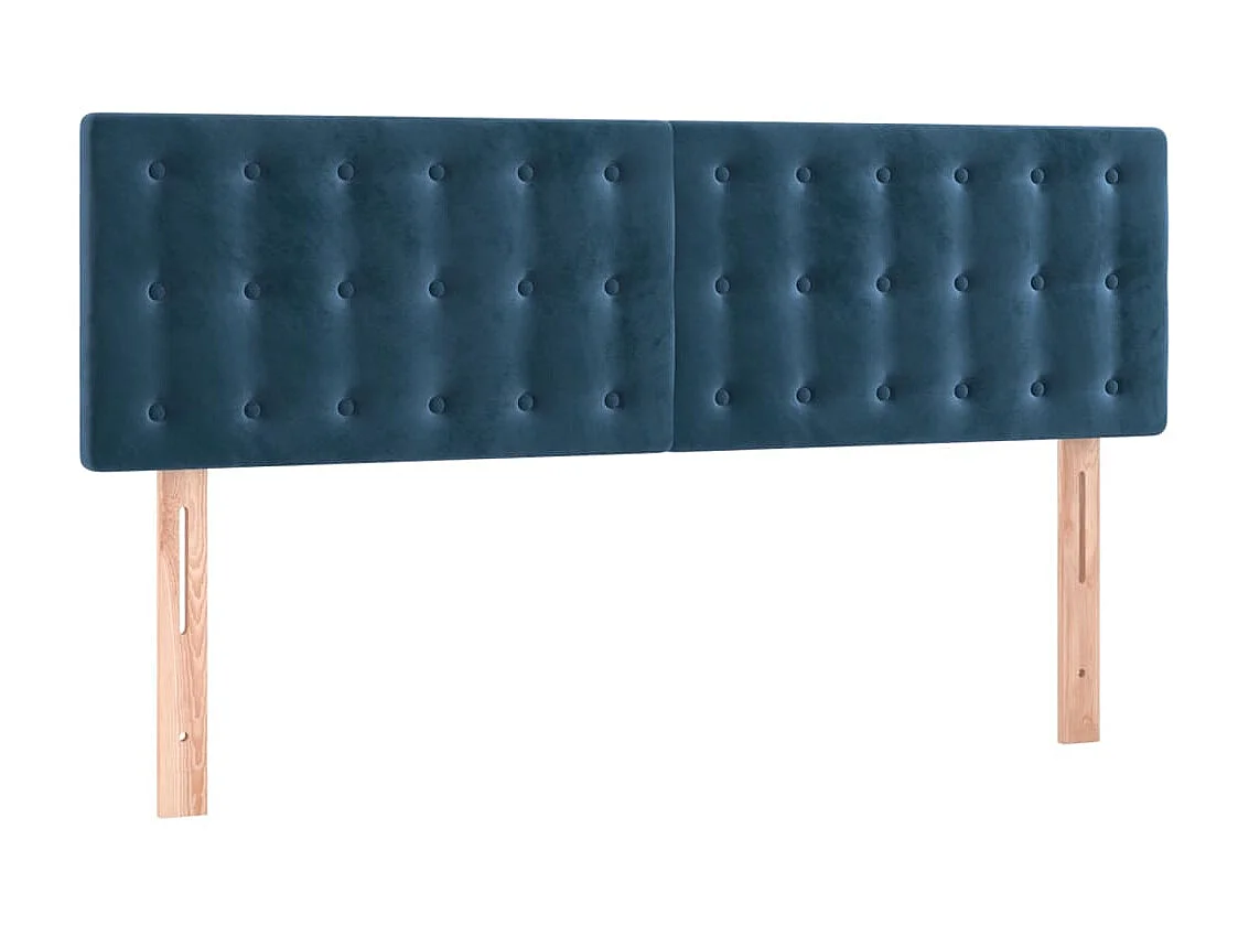 Tête de lit à LED Bleu foncé 144x5x78/88 cm Velours POI52439 BonneVie Meuble