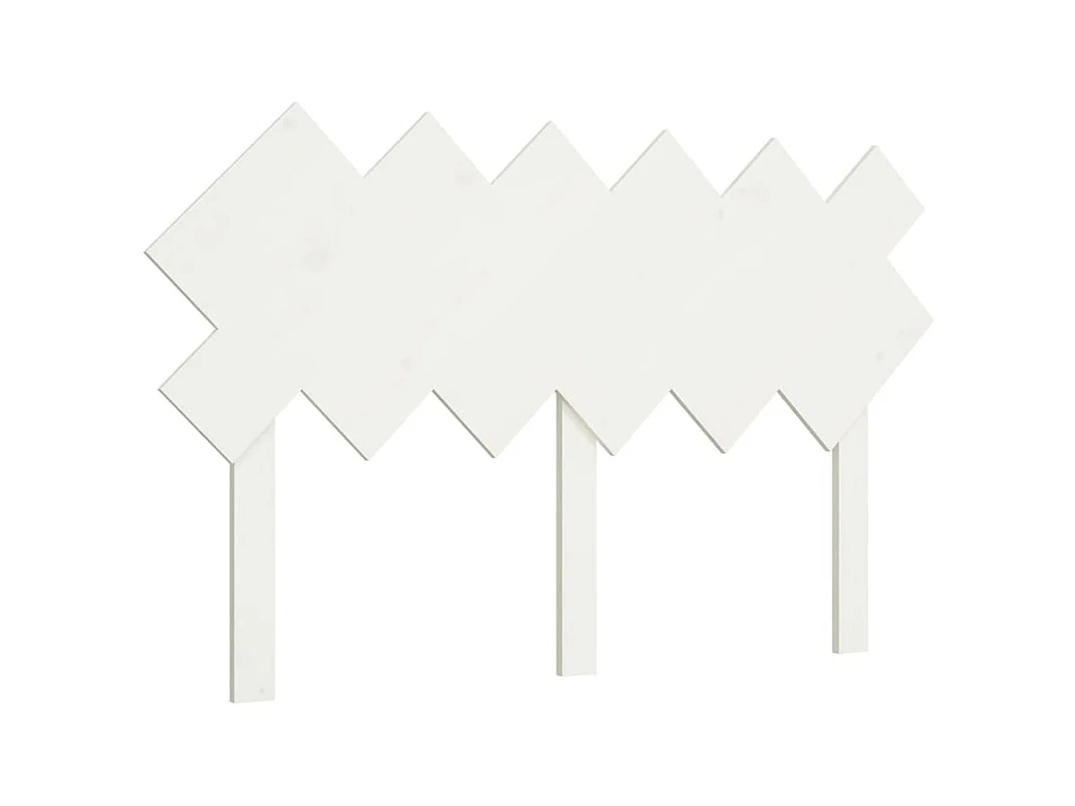 Testiera | Testata del letto per Letto Bianca 132x3x81 cm Legno Massello di Pino