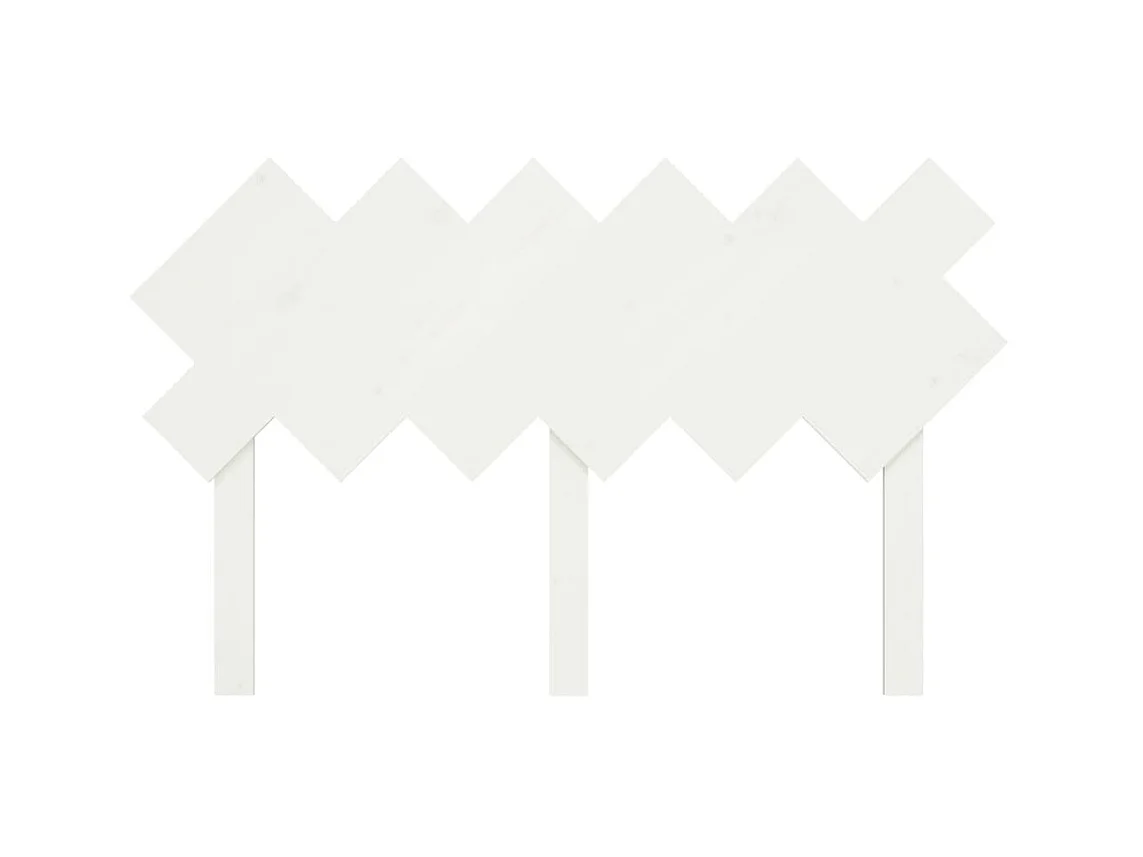 Cabeceira de cama 132x3x81 cm pinho maciço branco PT632280