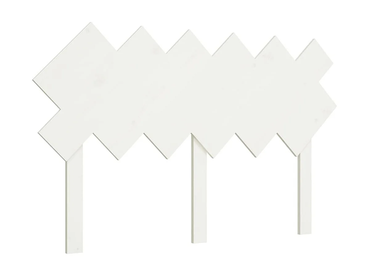 Tête de lit Blanc 132x3x81 cm Bois massif de pin POI82703 BonneVie Meuble