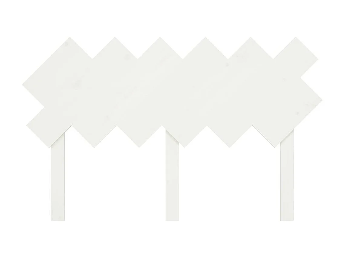 Tête de lit Blanc 132x3x81 cm Bois massif de pin POI82703 BonneVie Meuble