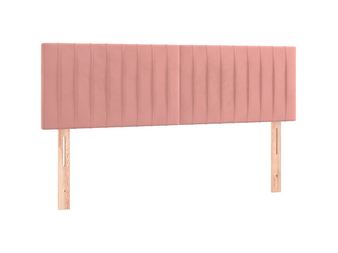Têtes de lit 2 pcs Rose 72x5x78/88 cm Velours POI80124 BonneVie Meuble