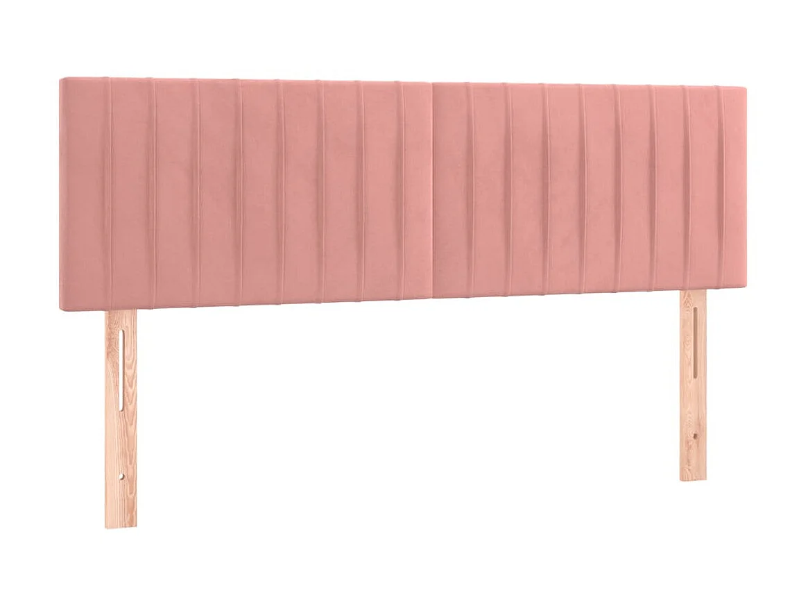 Cabeceros 2 unidades terciopelo rosa 72x5x78/88 cm ES82648