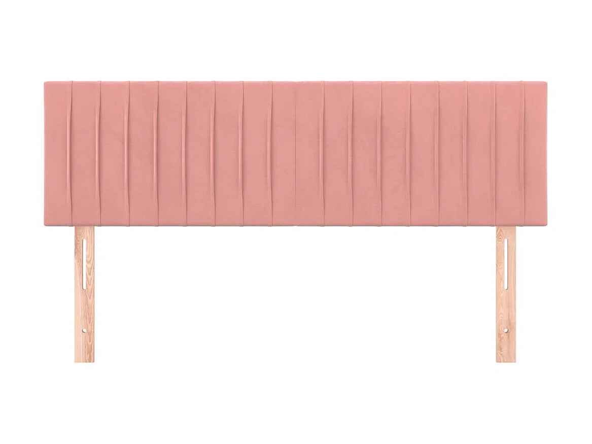 Cabeceros 2 unidades terciopelo rosa 72x5x78/88 cm ES82648