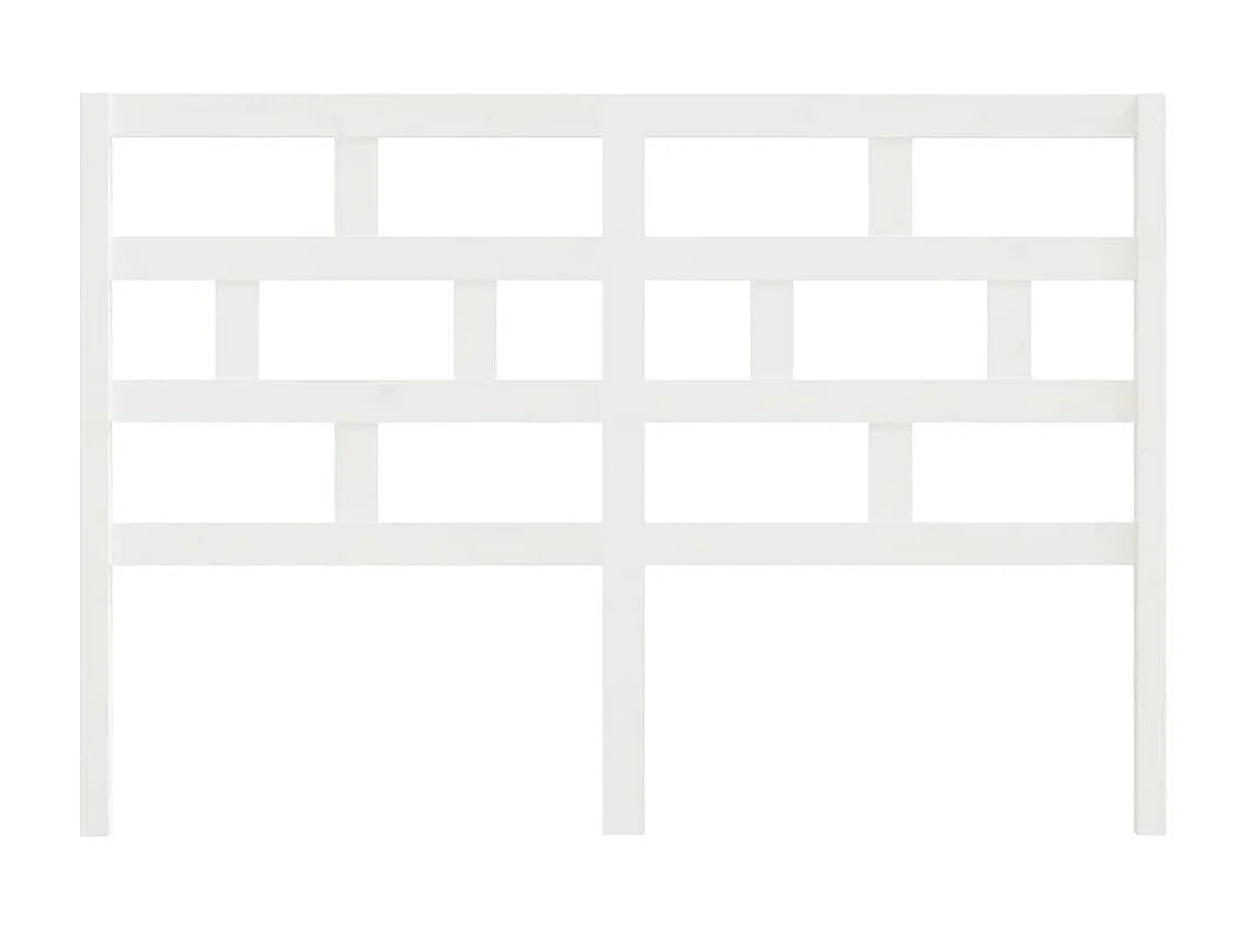 Tête de lit Blanc 156x4x100 cm Bois massif de pin POI41417 BonneVie Meuble