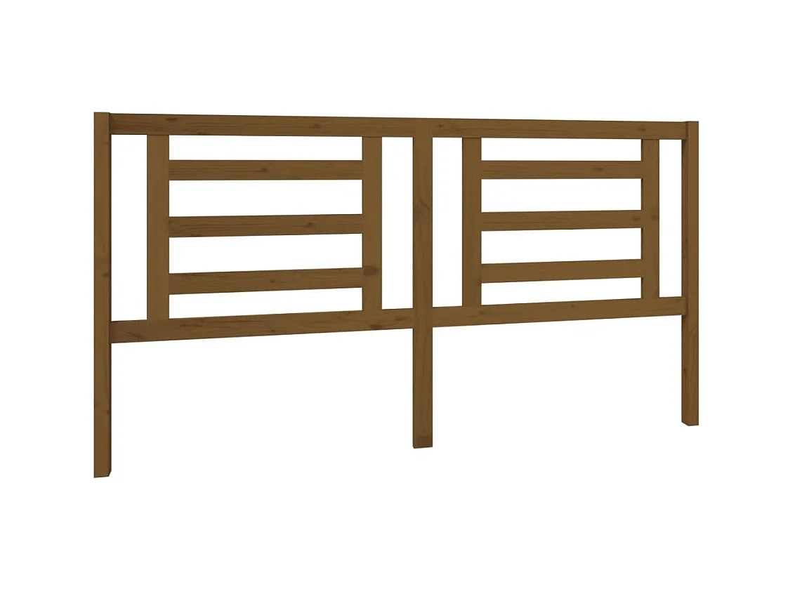 Tête de lit Marron miel 186x4x100 cm Bois de pin massif POI13131 BonneVie Meuble